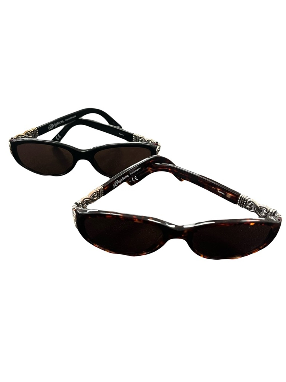 Brighton Sunglasses Tortoise Black Set of 2 with Cases 90s style small frame